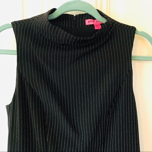 Betsey Johnson PinStriped Asymmetrical Dress - Picture 4 of 7